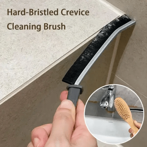 (PACK OF 4 ) Hard-Bristled Crevice Cleaning Brush