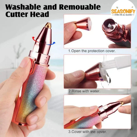 2 In 1 Rechargeable Flawless Eyebrow & Facial Hair Remover
