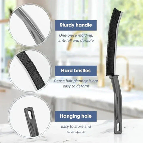 (PACK OF 4 ) Hard-Bristled Crevice Cleaning Brush