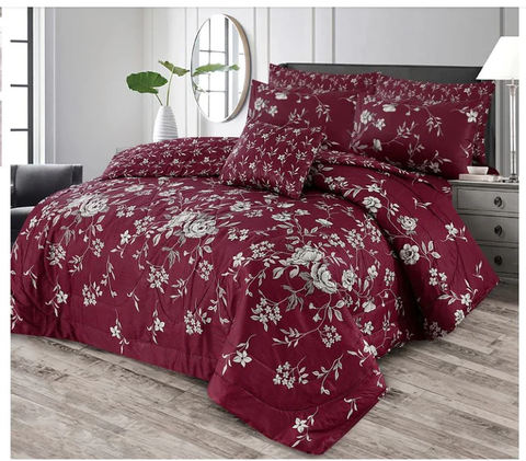 7 Pcs Quilted Comforter Set 353