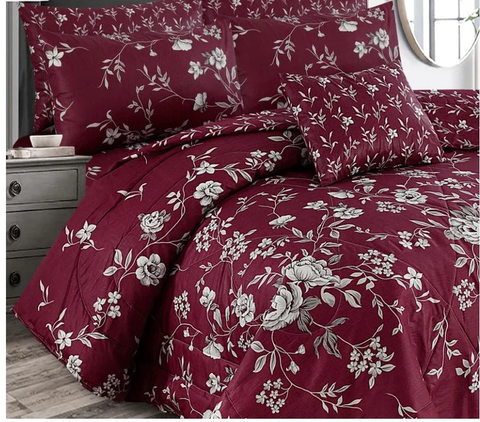 7 Pcs Quilted Comforter Set 353